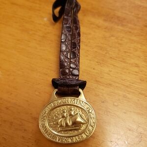 Brahmin leather bag charm